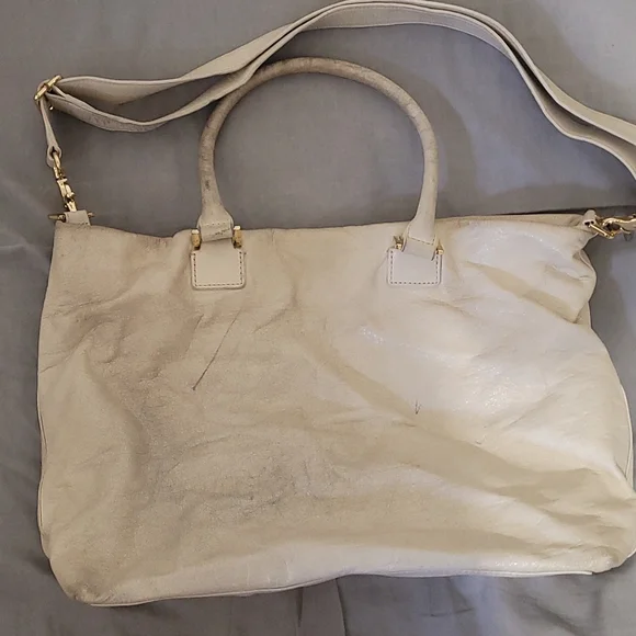 Used White Tory Burch Crossbody Tote - Picture 3 of 7